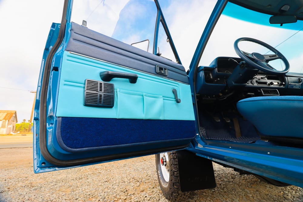 79-83 Toyota Pickup Door Panels Blue Teal