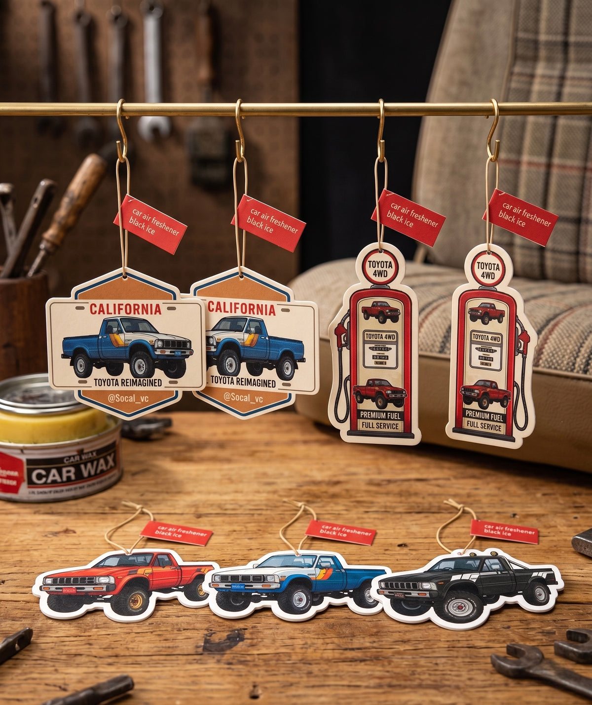 Toyota Air Fresheners — Black Ice Scent | Pack of 5