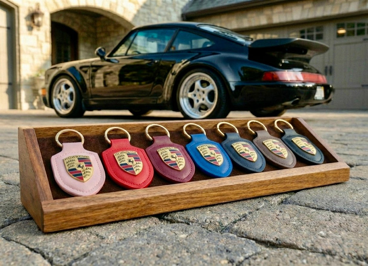 Porsche Crest Key Chain Blue